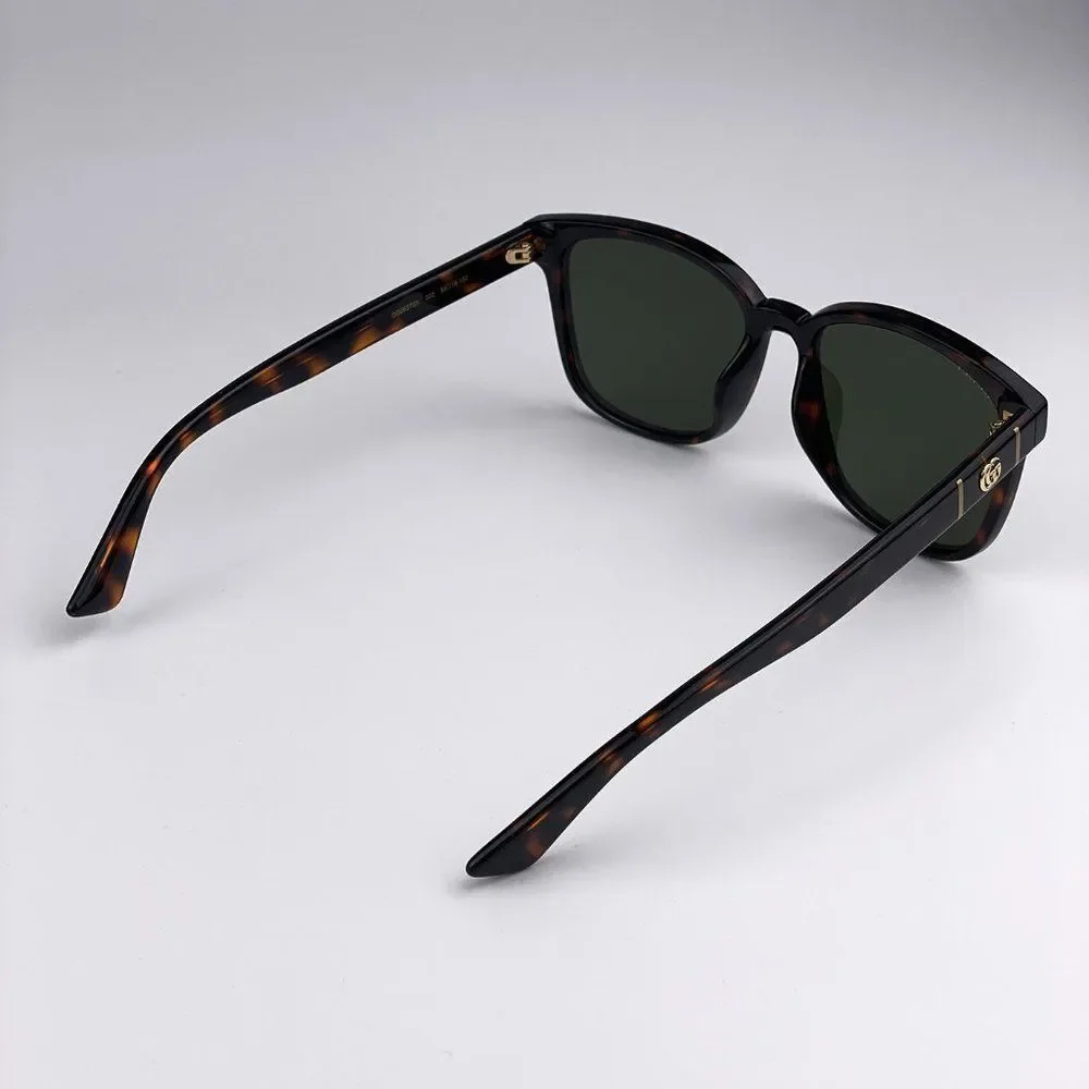 GUCCI LOGO GG0637SK 002 Sunglasses Havana Green Square Men